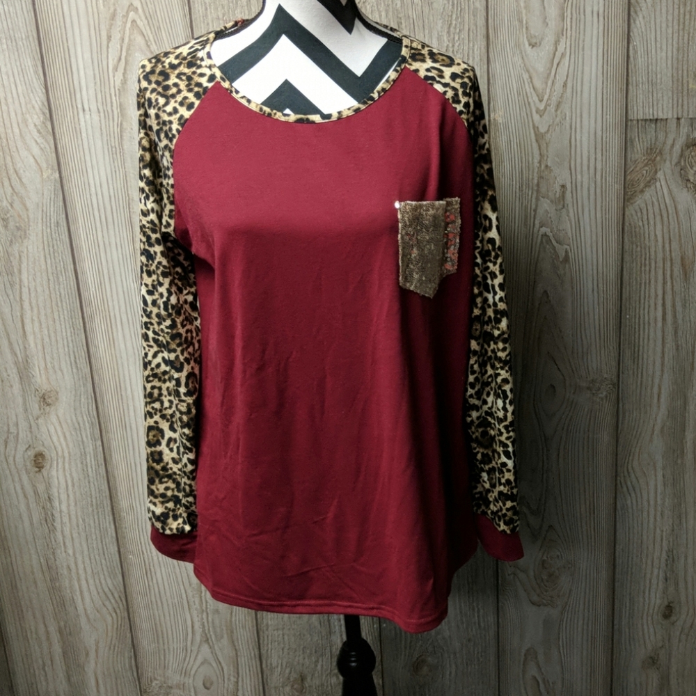 Plus size cheetah top